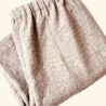Pantalon en lin couleur terre