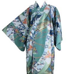 Kimono-yukata-bleu-mer-bandes-fleurs